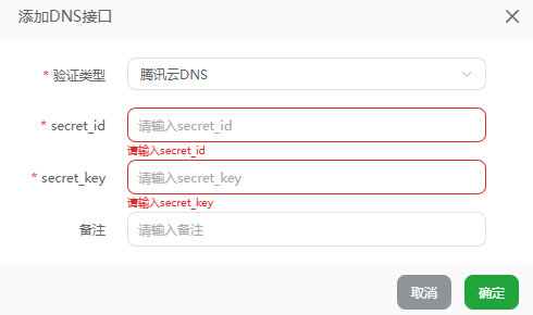 配置DNS接口